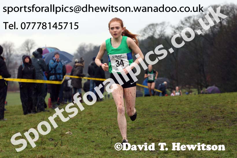 Womens under-17a  Northern Cross Country, Knowsley Safari Park. Photo: David T. Hewitson/Sports for All Pics